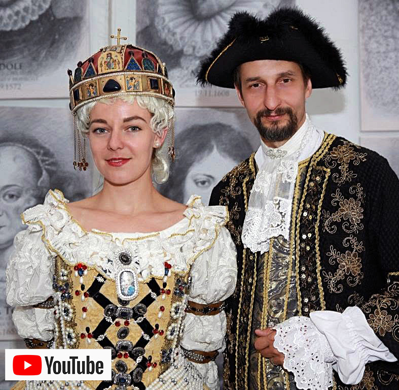 Miroslav Vetrík a žena v korunovačných kostýmoch